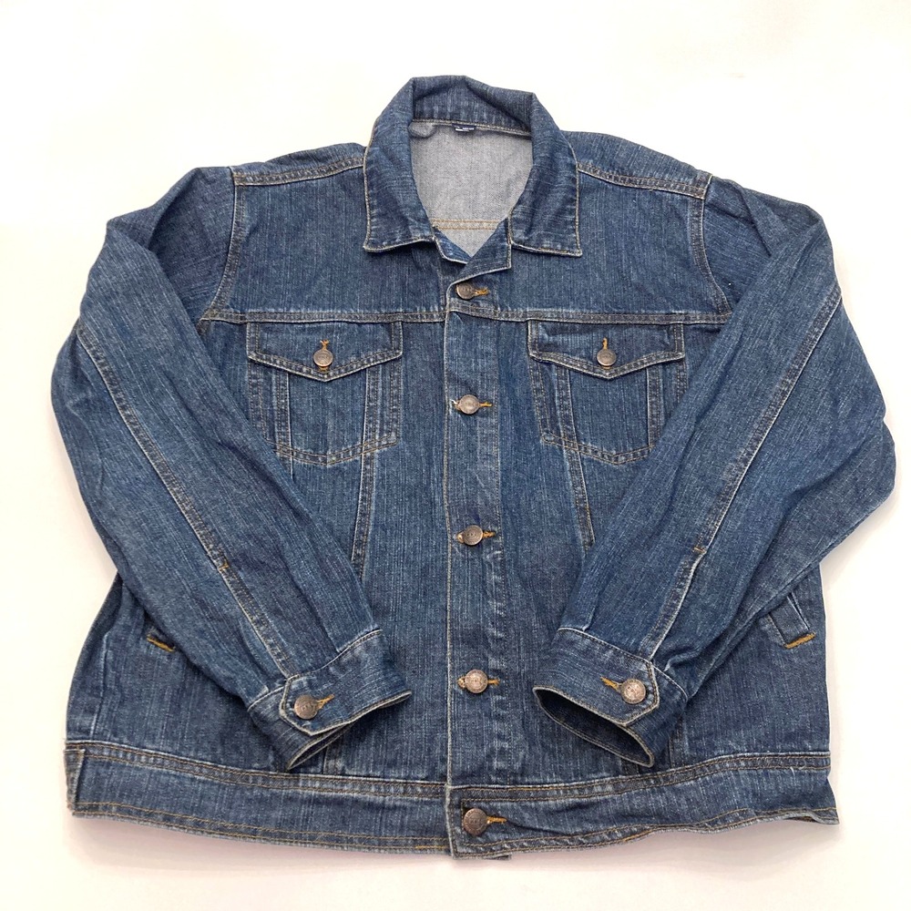 Canadian Club CDN Denim Jacket Mens M Blue Cotton Button Up Trucker